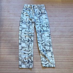 Reformation printed jeans